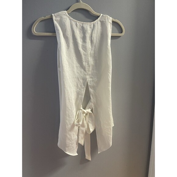 Express Cream V Neck Tank Style Open Back Tie Blouse S - Picture 7 of 8